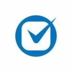 Clio Client Portal Logo blue checkmark in a white box outlined by a blue circle